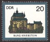 Briefmarke zu Deutsche Demokratische Republik (DDR) Burgen 20 Pfg mehrfarbig