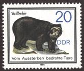 Briefmarke zu Deutsche Demokratische Republik (DDR) Vom Aussterben bedrohte Tiere 20 Pfg mehrfarbig