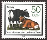 Briefmarke zu Deutsche Demokratische Republik (DDR) Vom Aussterben bedrohte Tiere 50 Pfg mehrfarbig