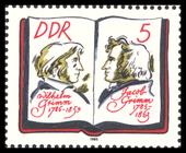 Briefmarke zu Deutsche Demokratische Republik (DDR) 200. Geburtstag der Brüder Grimm 5 Pfg mehrfarbig