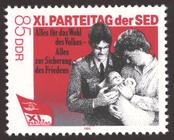 Briefmarke zu Deutsche Demokratische Republik (DDR) Parteitag der SED 85 Pfg mehrfarbig