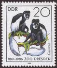 Briefmarke zu Deutsche Demokratische Republik (DDR) 125 Jahre Dresdner Zoo 20 Pfg mehrfarbig