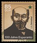 Briefmarke zu Deutsche Demokratische Republik (DDR) 100 Jahre Esperanto 85 Pfg mehrfarbig
