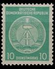Briefmarke zu DDR Dienstmarken A Dienstmarken für Verwaltungspost 10 Pfg bläulichgrün