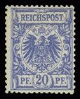 Bild von Freimarken: Wertziffer und Krone im Perlenoval, Reichsadler im Kreis