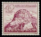 Briefmarke zu Deutsches Reich (DR) Winterhilfe: VBauwerke 40+35 Pfg schwarzsmaragdgrün